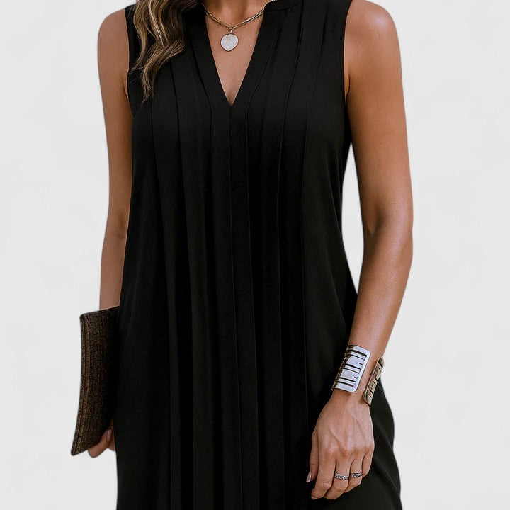 Valantomode | Flattering V-Neck Dress for Effortless Elegance