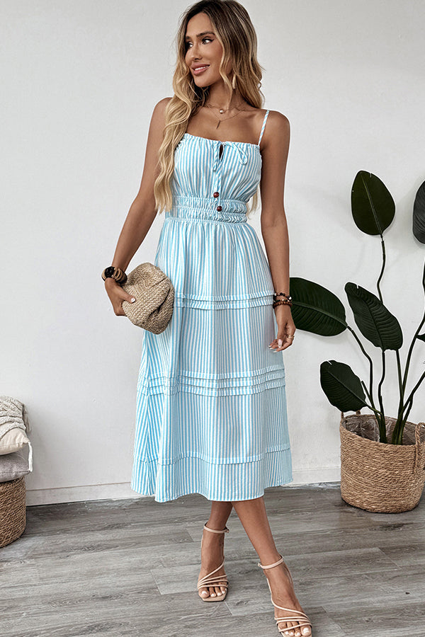 Valantomode | Adorable Stripe Casual Dress for Effortless Style