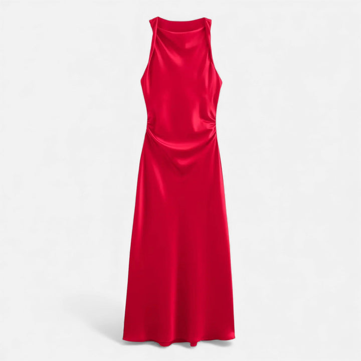 Valantomode | Women’s Satin Midi Slip Dress