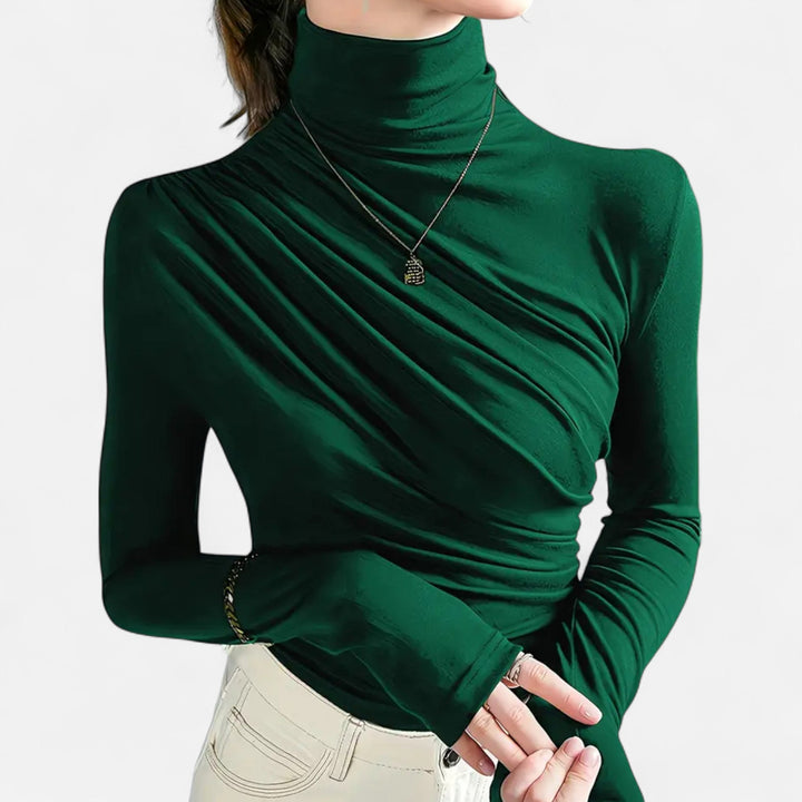 Valantomode | Women’s High-Neck Silk Top