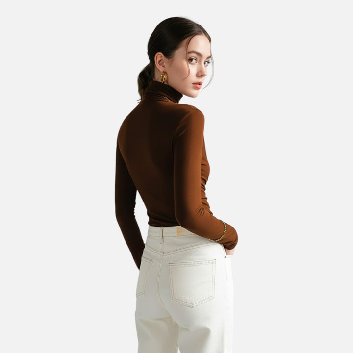 Valantomode | Women’s High-Neck Silk Top