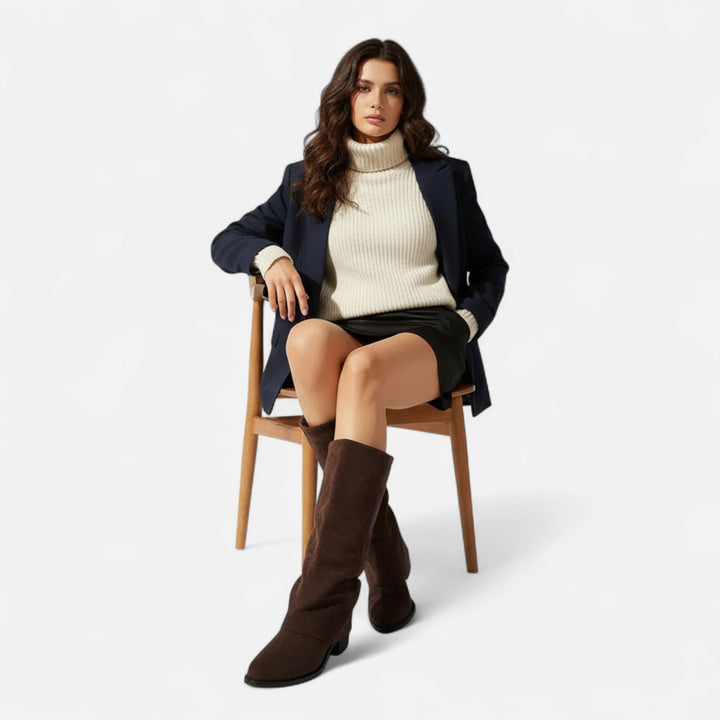 Valantomode | Women’s Chunky Heel Long Boots