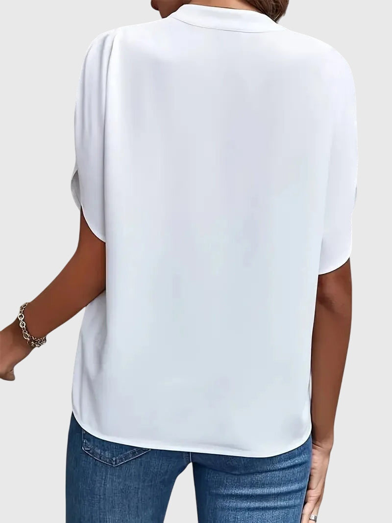 Valantomode | Shirt with Soft and Elegant V-Neck Design