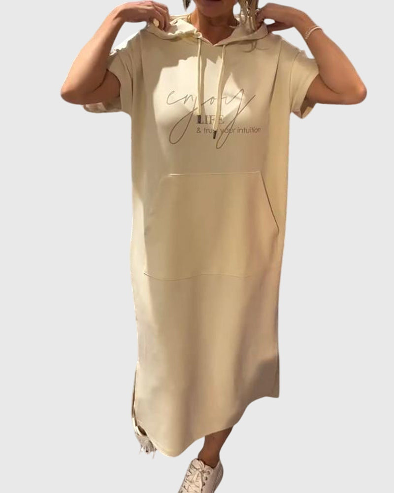 Valantomode | Comfy Hoodie Dress for Relaxed Casual Days Out