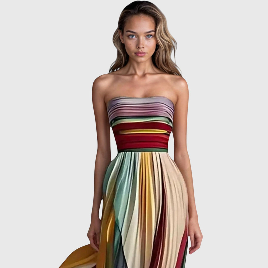 Valantomode | Stunning Floral Long Dress for Effortless Style