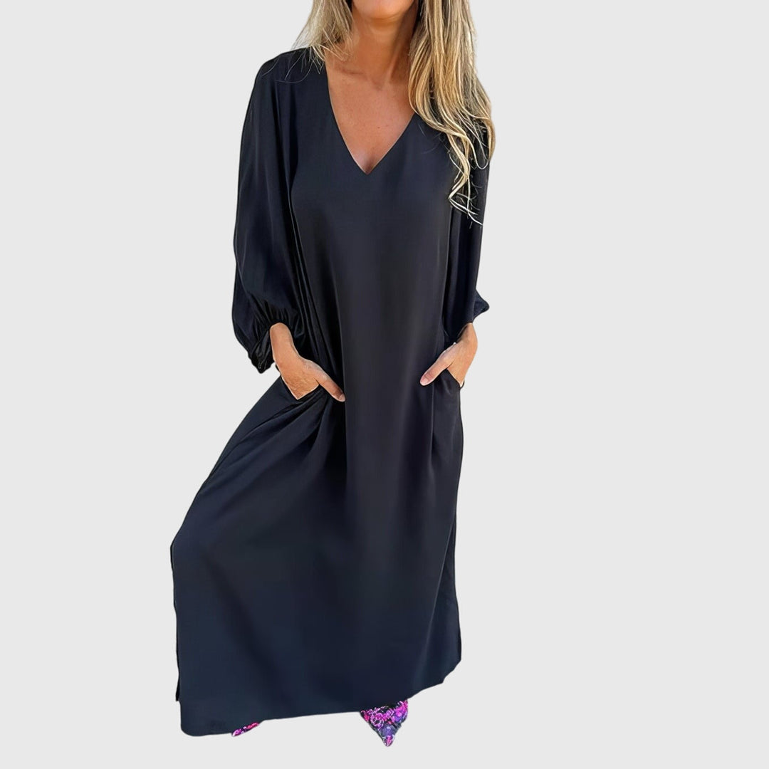 Valantomode | Chic Bohemian Dress with Pockets for Everyday Wear