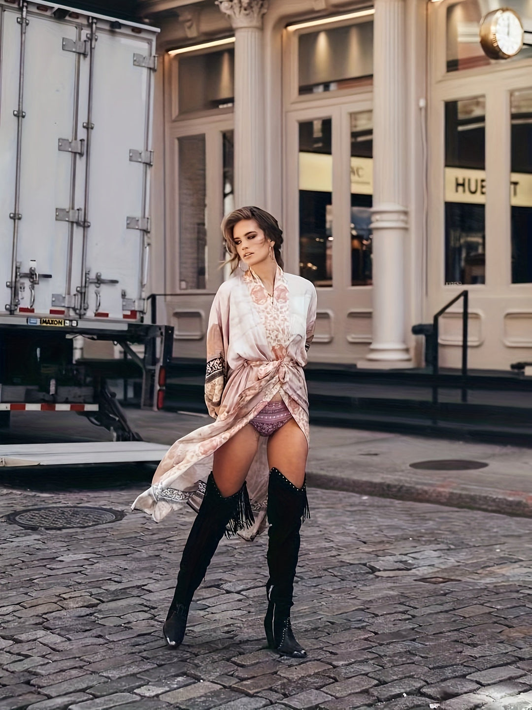 Valantomode | Chic Bohemian Floral Print Lounge Robe