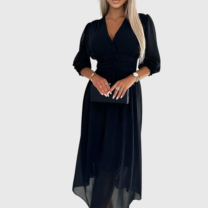 Valantomode | Effortless Silky Chiffon Dress for Every Stylish Occasion
