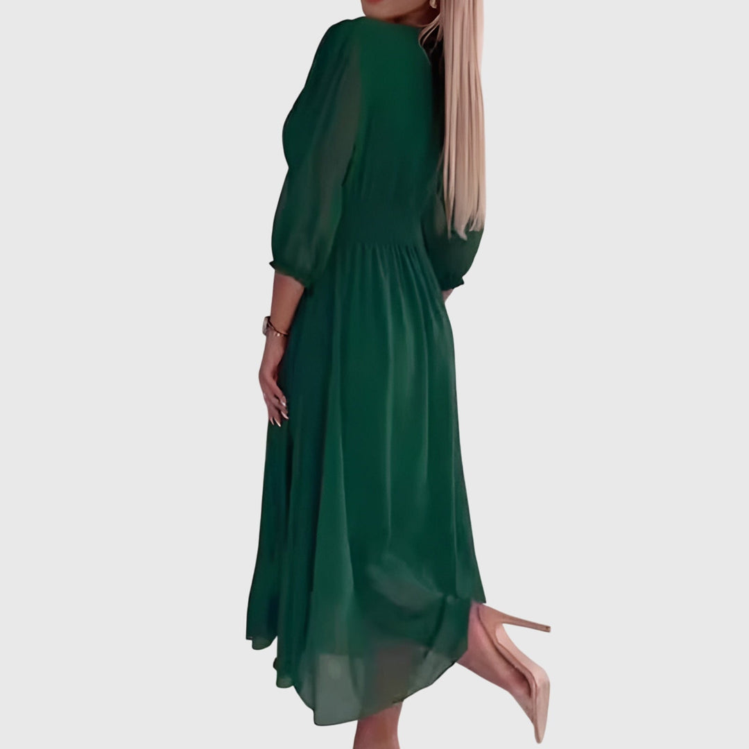 Valantomode | Effortless Silky Chiffon Dress for Every Stylish Occasion