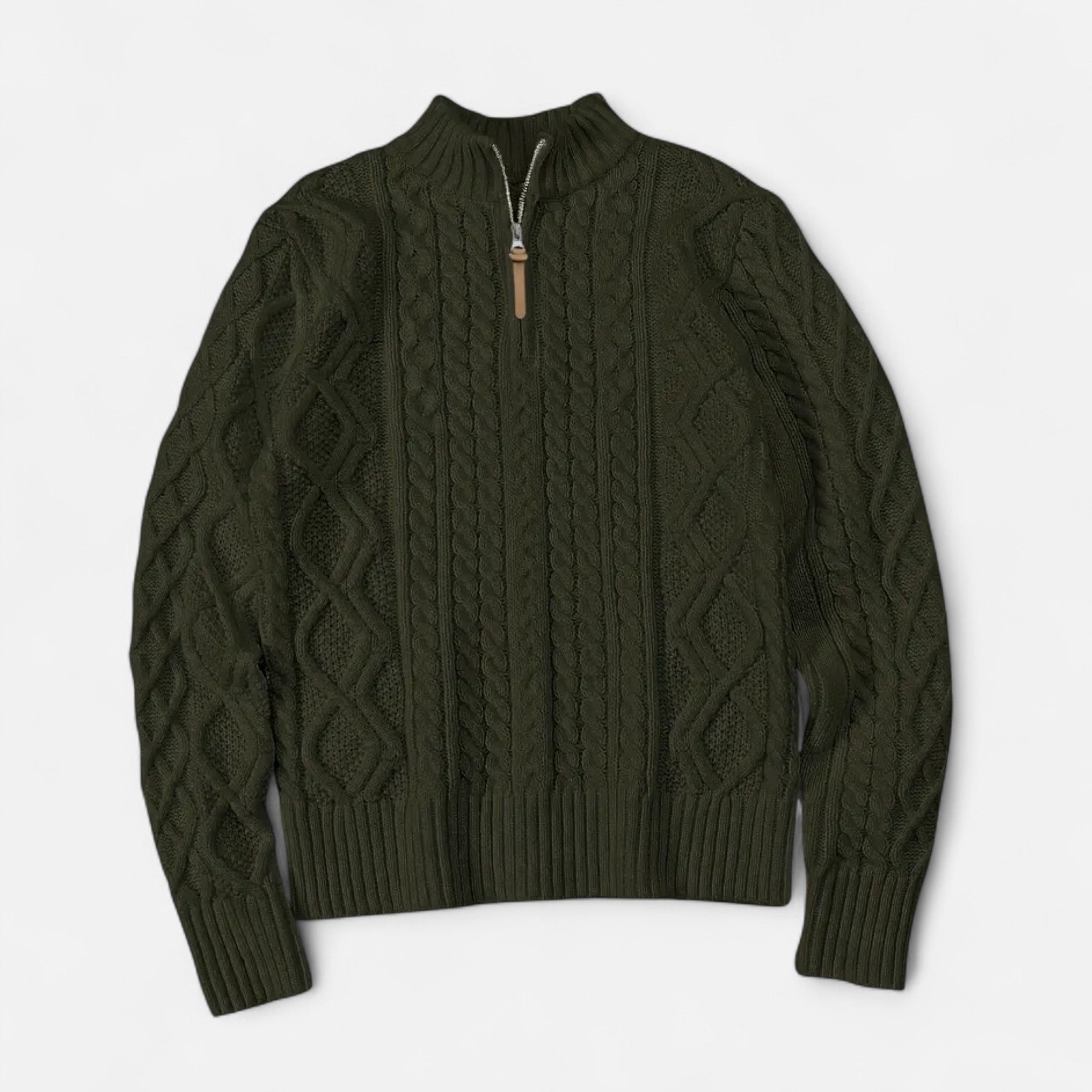 ValantoMode | Men’s Zip-Up Soft-Knit Pullover