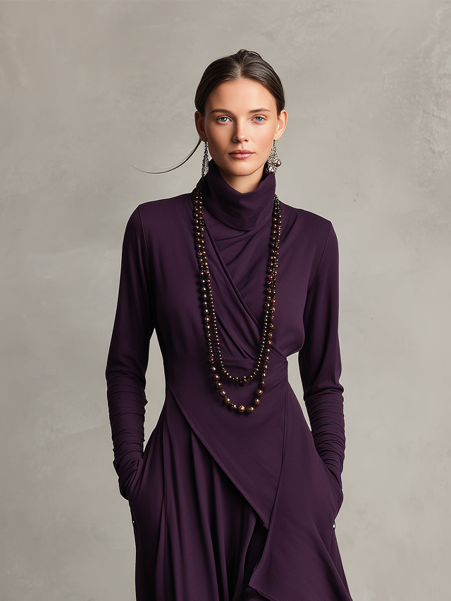 Valantomode | Stylish Draped Dress Perfect for Women’s Evening Events