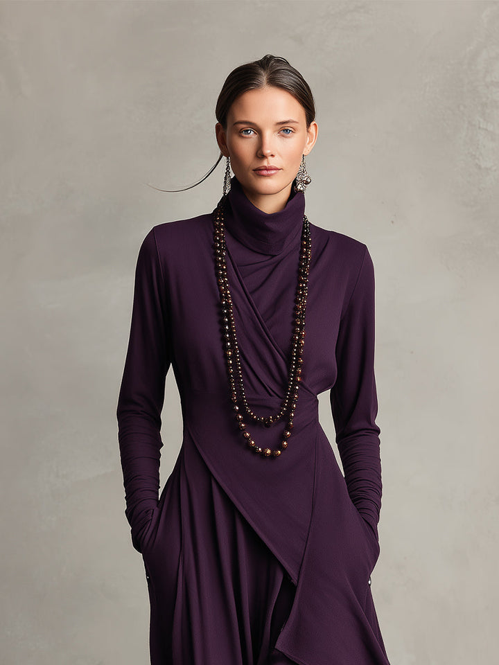 Valantomode | Stylish Draped Dress Perfect for Women’s Evening Events