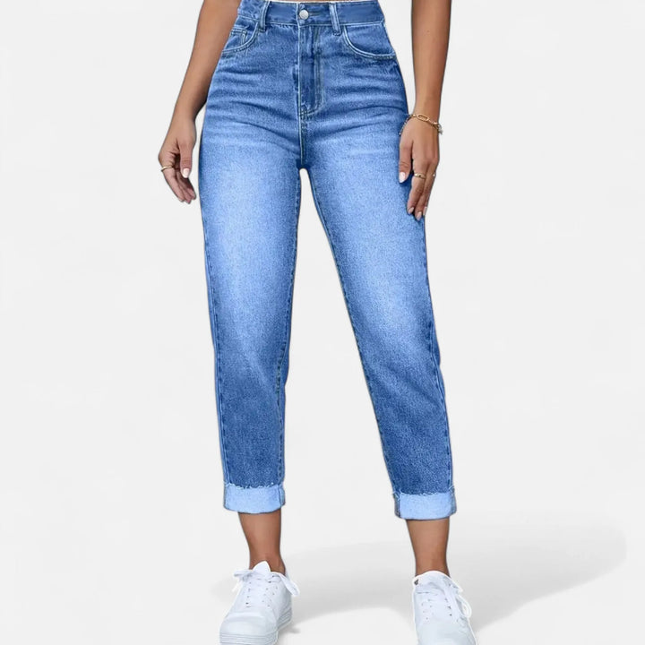 Valantomode | Women’s Stretch Denim Regular-Fit Jeans