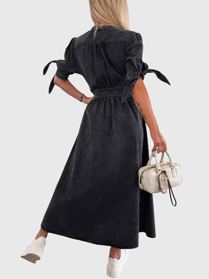 Valantomode | Stylish Denim Dress for Casual Outings and Summer Fun