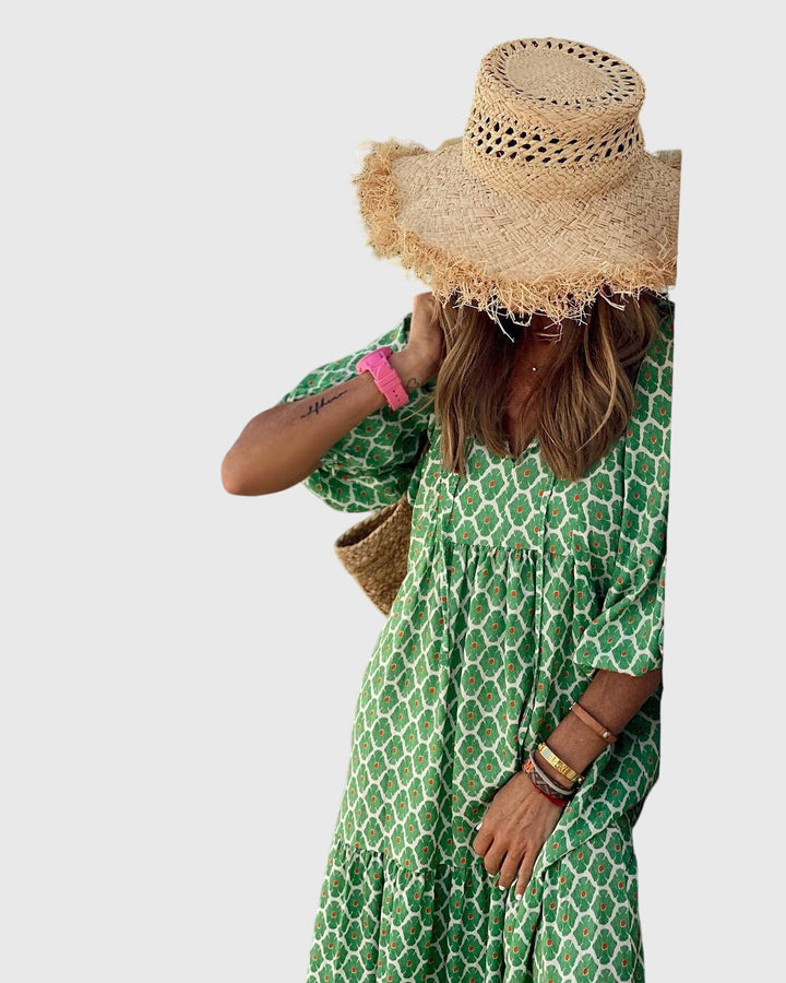 Valantomode | Stylish Bohemian Maxi Dress for Effortless Summer Elegance