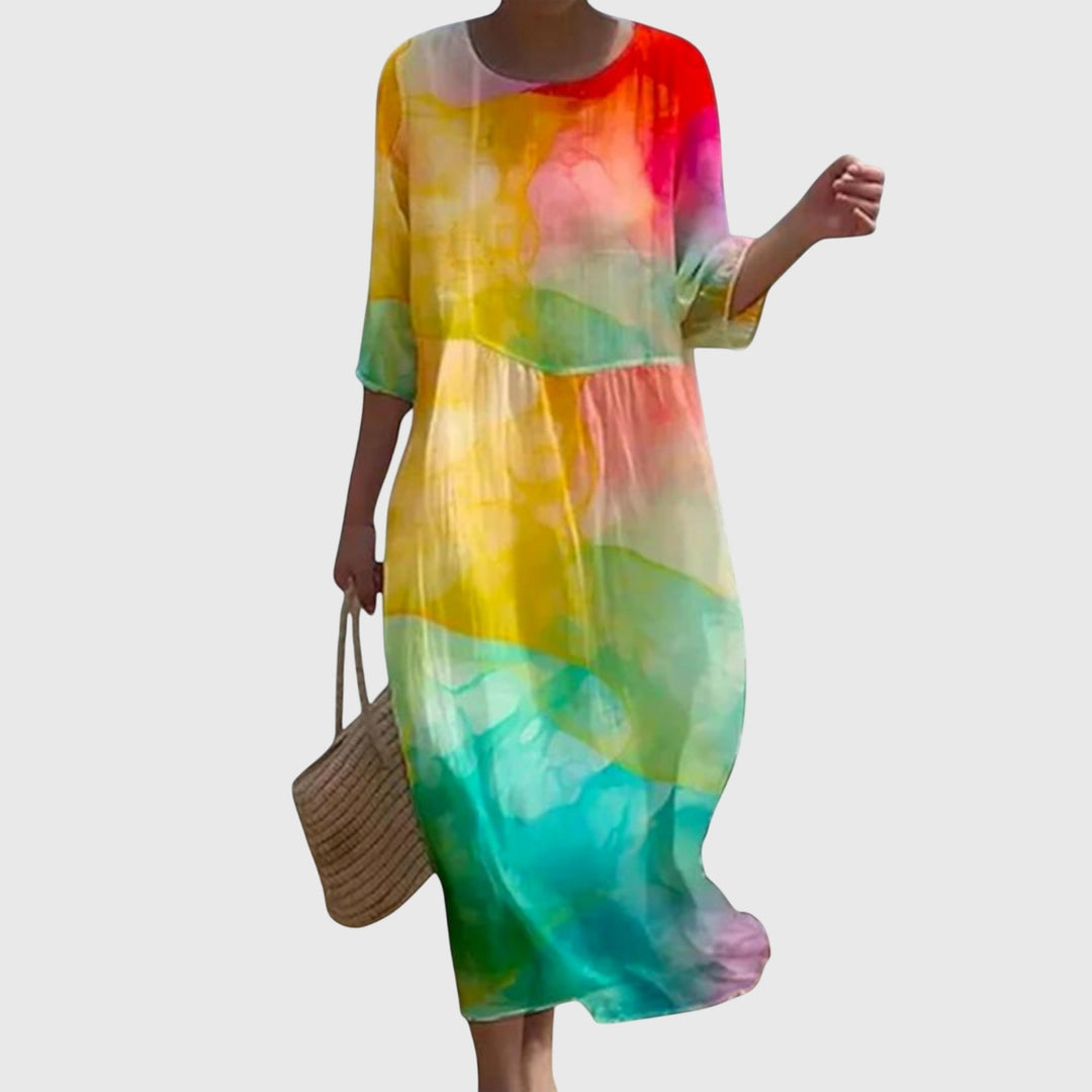 Valantomode | Trendy Floral Maxi Dress Perfect for Beach Days
