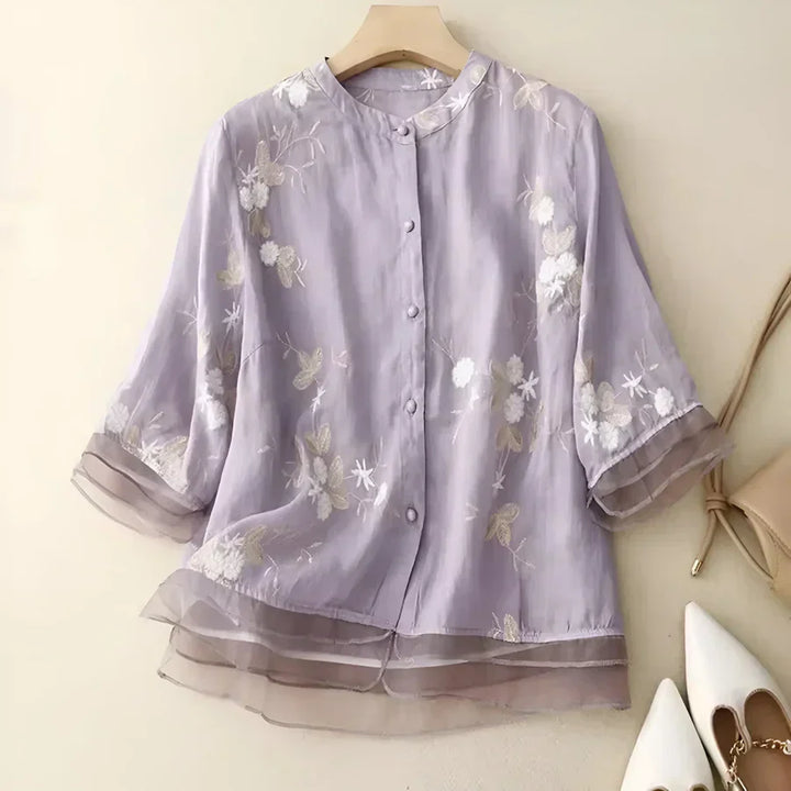 Valantomode | Blouse with Lightweight Cotton Fabric