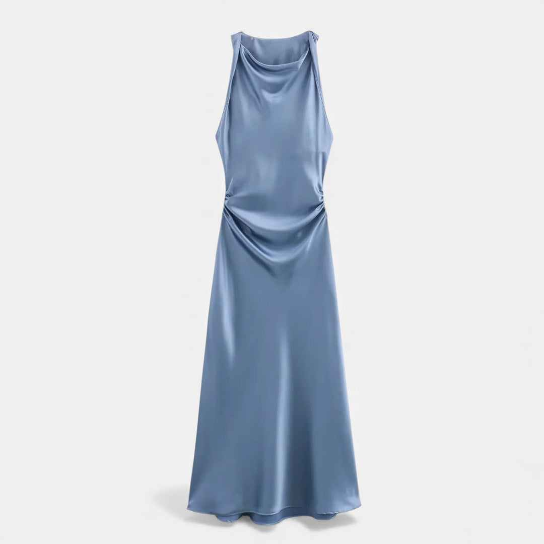 Valantomode | Women’s Satin Midi Slip Dress
