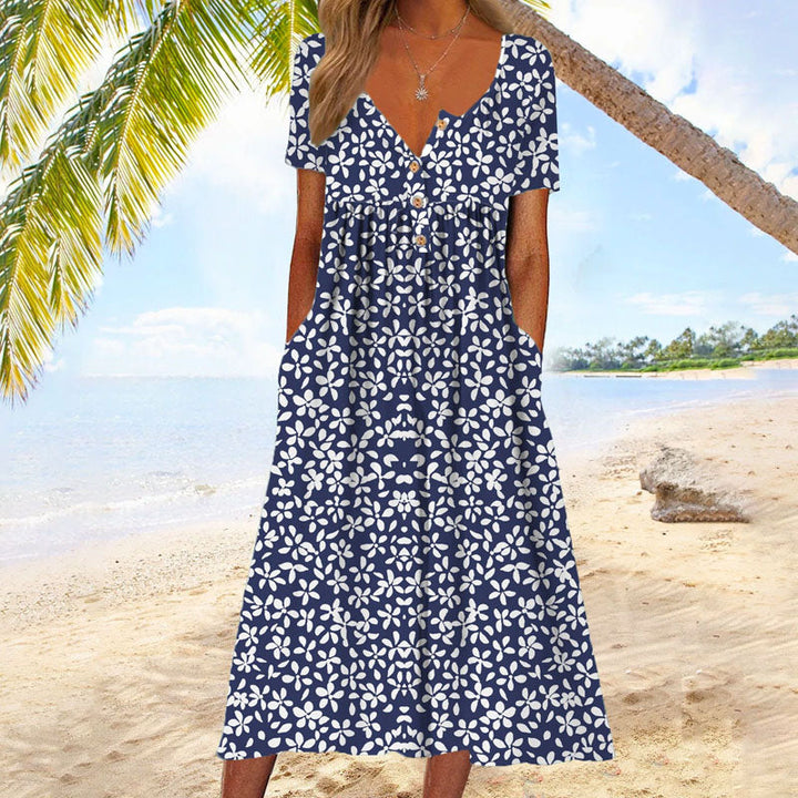 Valantomode | Dress with Floral Pattern