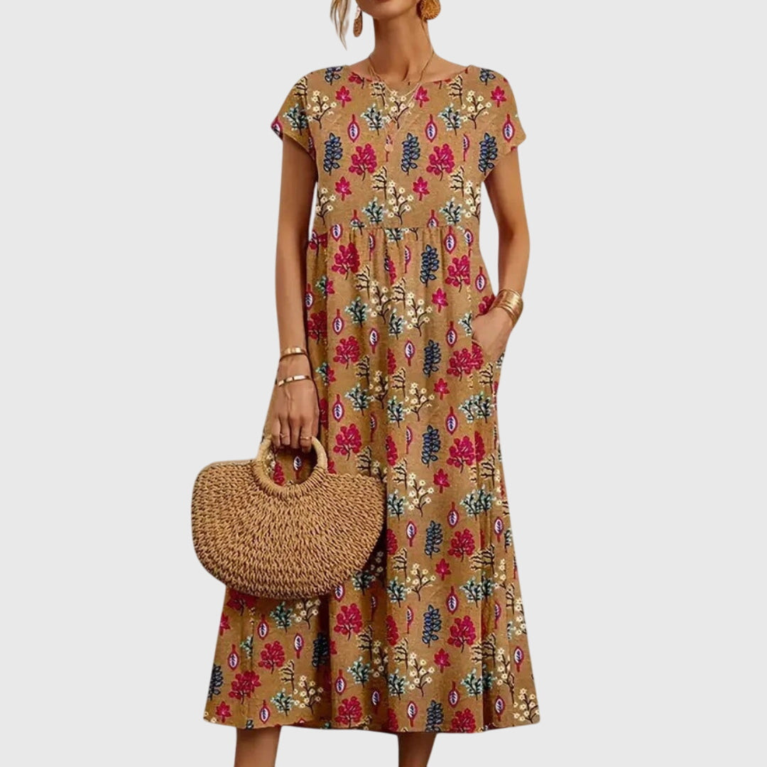 Valantomode | Stylish Floral Dress for Spring and Summer Outings