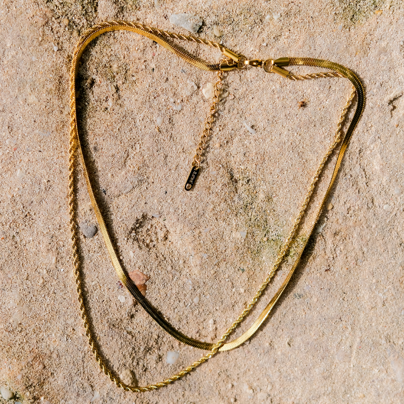 Valantomode | Gold Plated Layered Necklace for Women – Ladies Jewelry