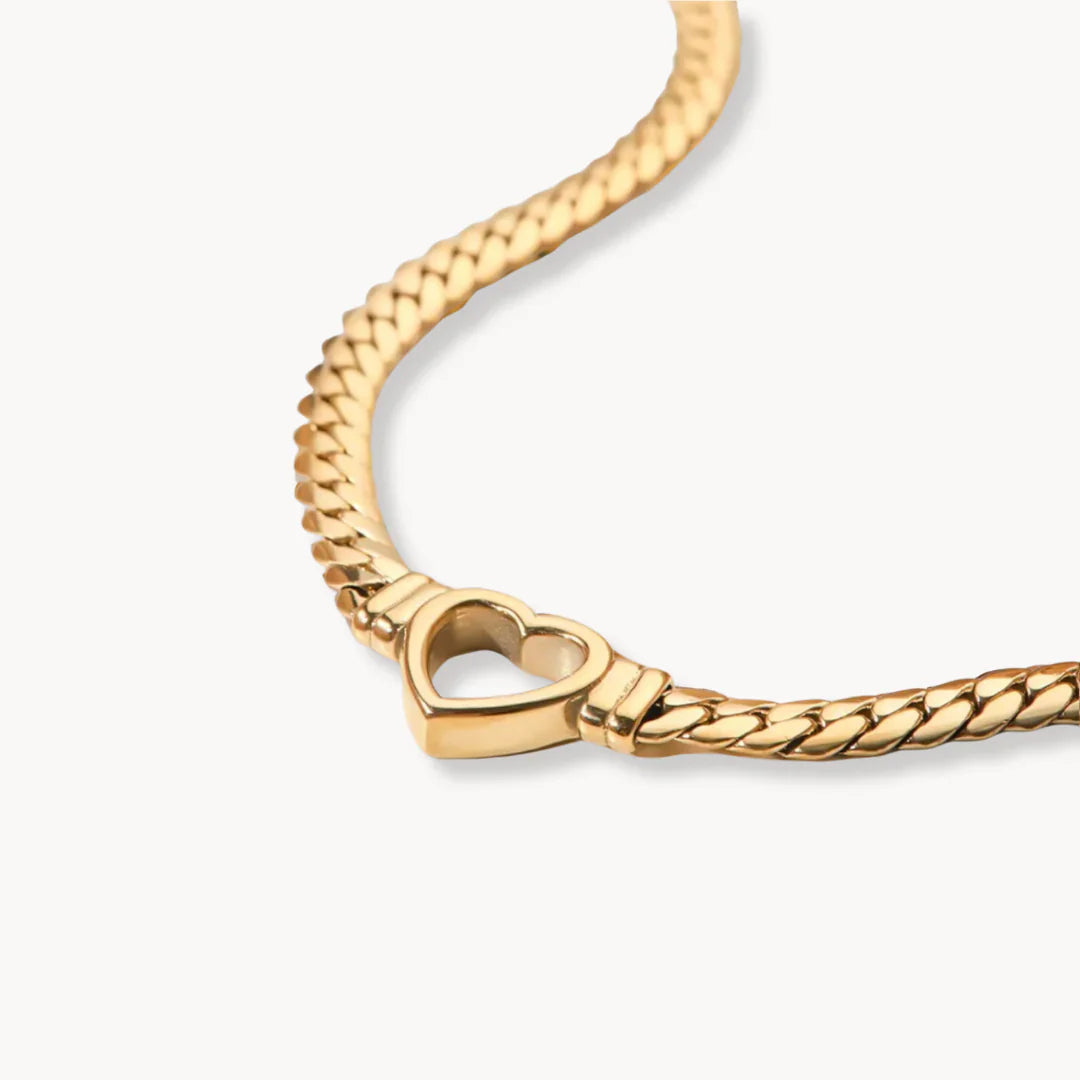 Valantomode | Gold Plated Bold Heart Necklace for Women