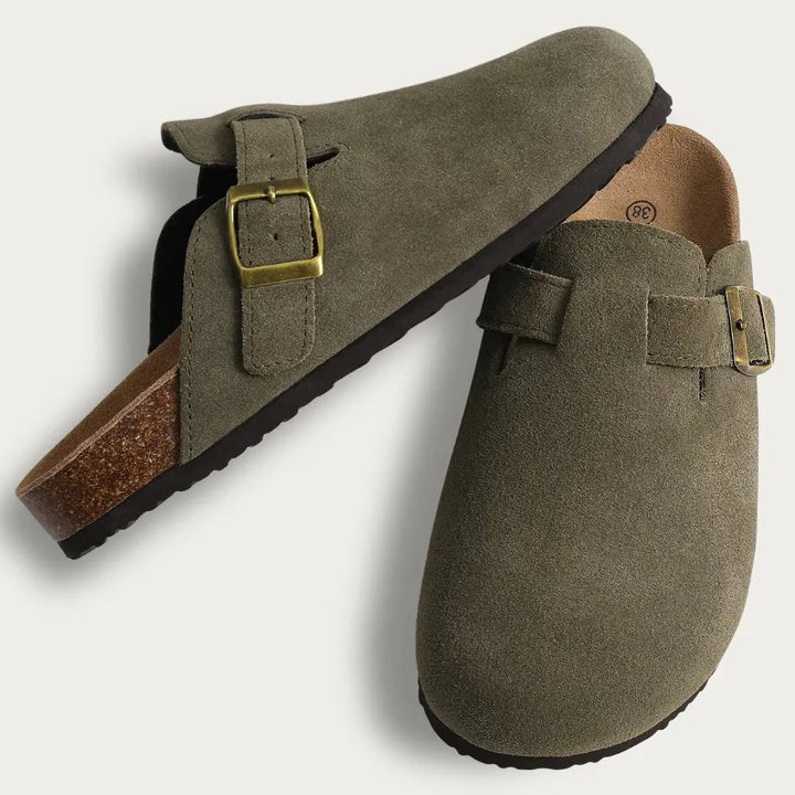 Valantomode | Women's Mule Slippers - Adjustable Buckle Comfort