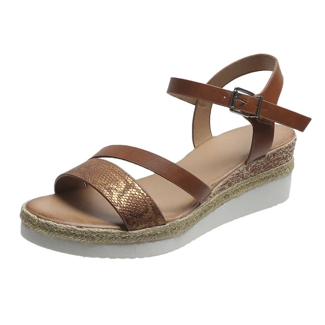 Valantomode | Women's Adjustable Wedge Sandals - Stylish Comfort Heels