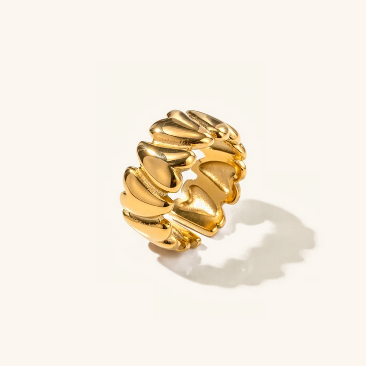 Valantomode | Plated Intertwined Sculptural Open-Ended Ring for Women