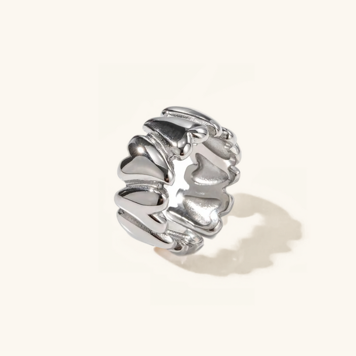 Valantomode | Plated Intertwined Sculptural Open-Ended Ring for Women