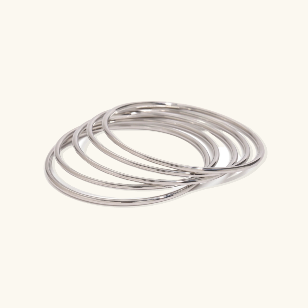 Valantomode | Gold Plated Intertwined Bangle Set for Women