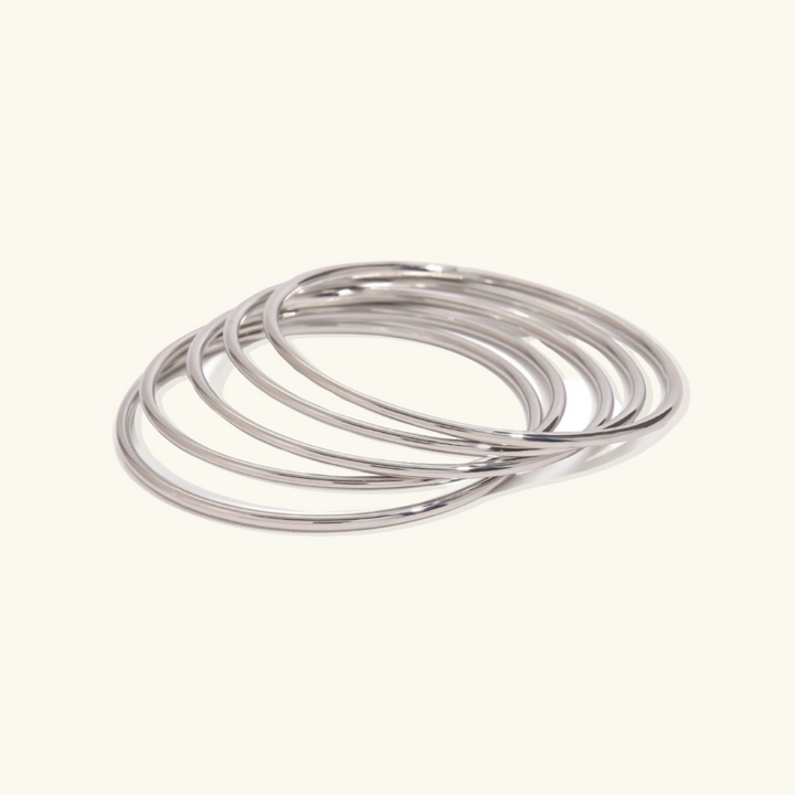 Valantomode | Gold Plated Intertwined Bangle Set for Women