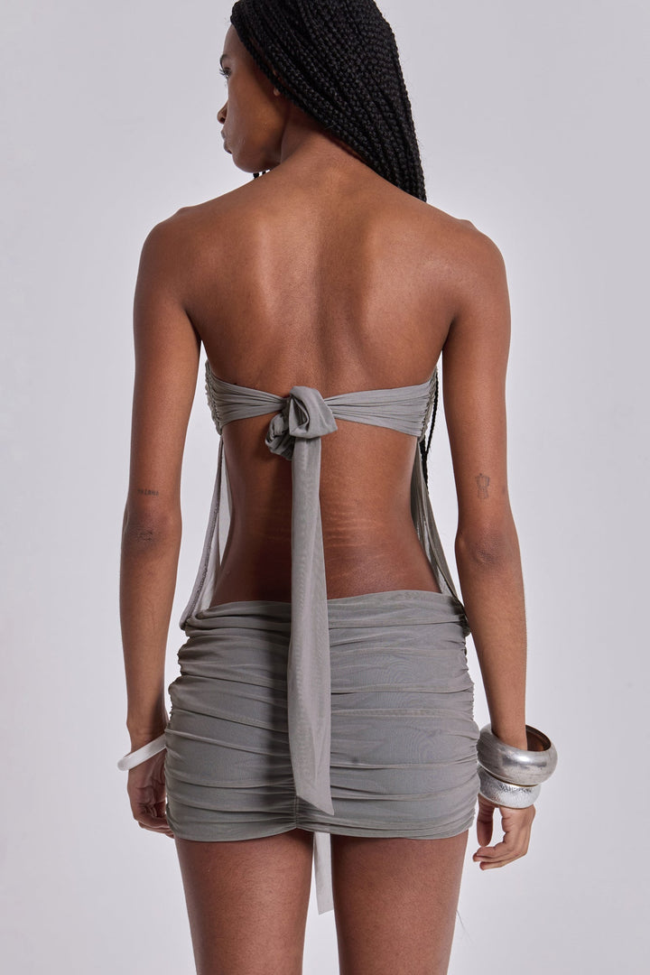 Valantomode | Chic Mini Dress with Feather Details for Night Out