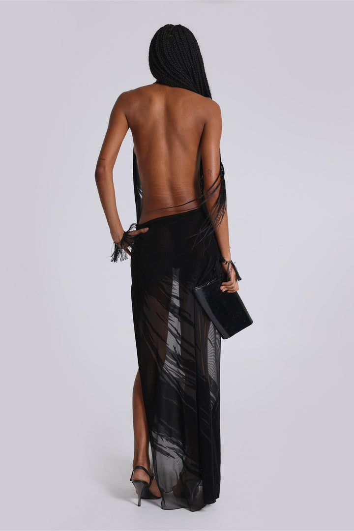 Valantomode | Chic Backless Maxi Dress for Summer Events and Parties