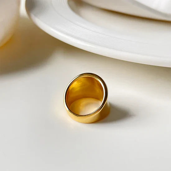 Valantomode | Plated Wide-Band Athena Ring with Volumetric Monolithic Architecture