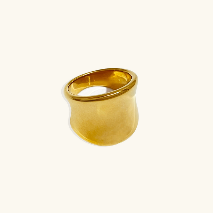 Valantomode | Plated Wide-Band Athena Ring with Volumetric Monolithic Architecture