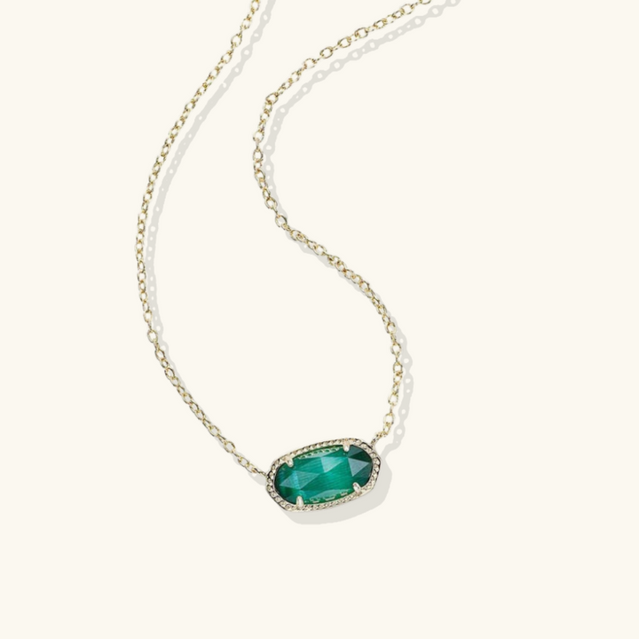 Valantomode | Plated Aura Birthstone Necklace with Prismatic Structural Geometry
