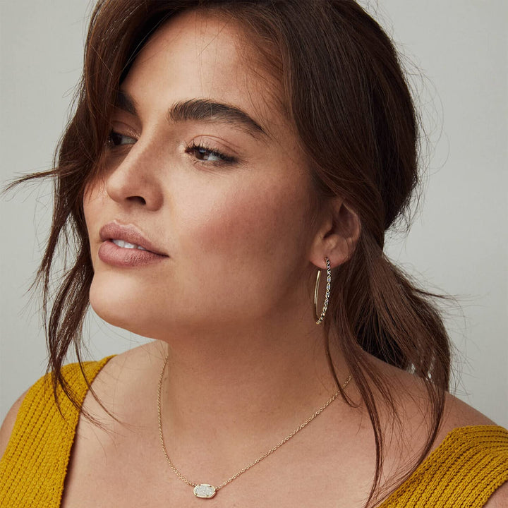 Valantomode | Plated Aura Birthstone Necklace with Prismatic Structural Geometry
