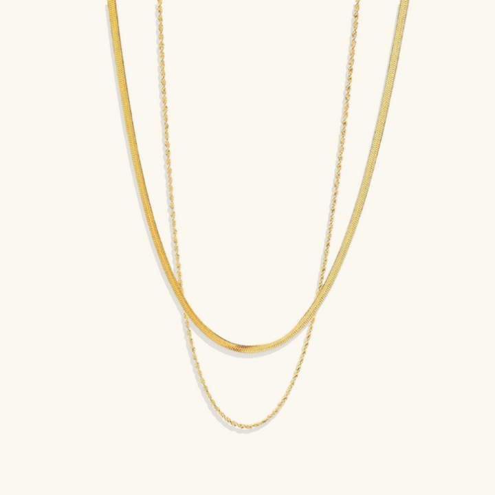 Valantomode | Gold Plated Layered Necklace for Women – Ladies Jewelry
