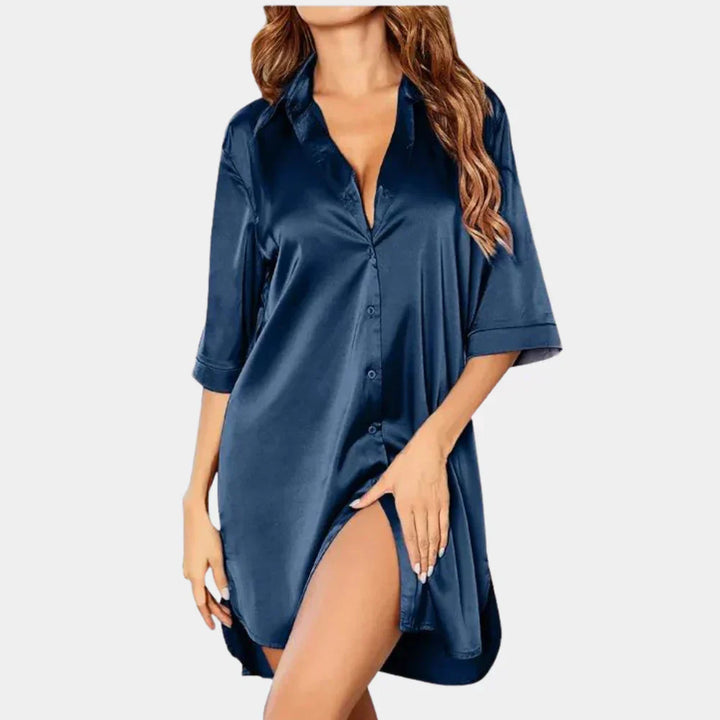 Valantomode | Women's Satin Nightgown: Chic Comfort & Elegant Style