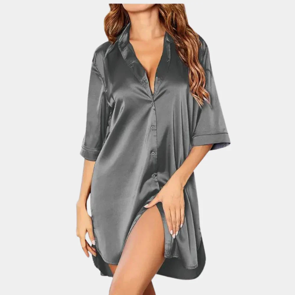 Valantomode | Women's Satin Nightgown: Chic Comfort & Elegant Style