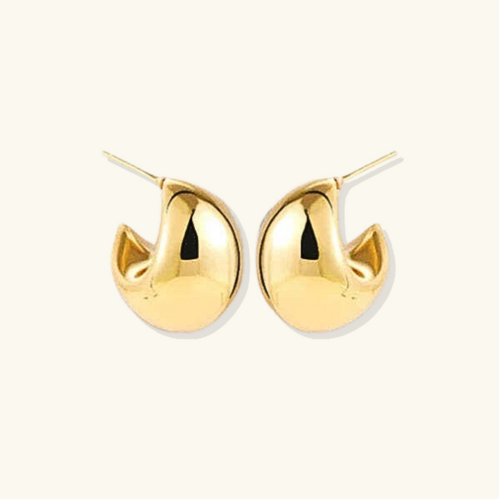 Valantomode | Plated Volumetric Dome Earrings for Women