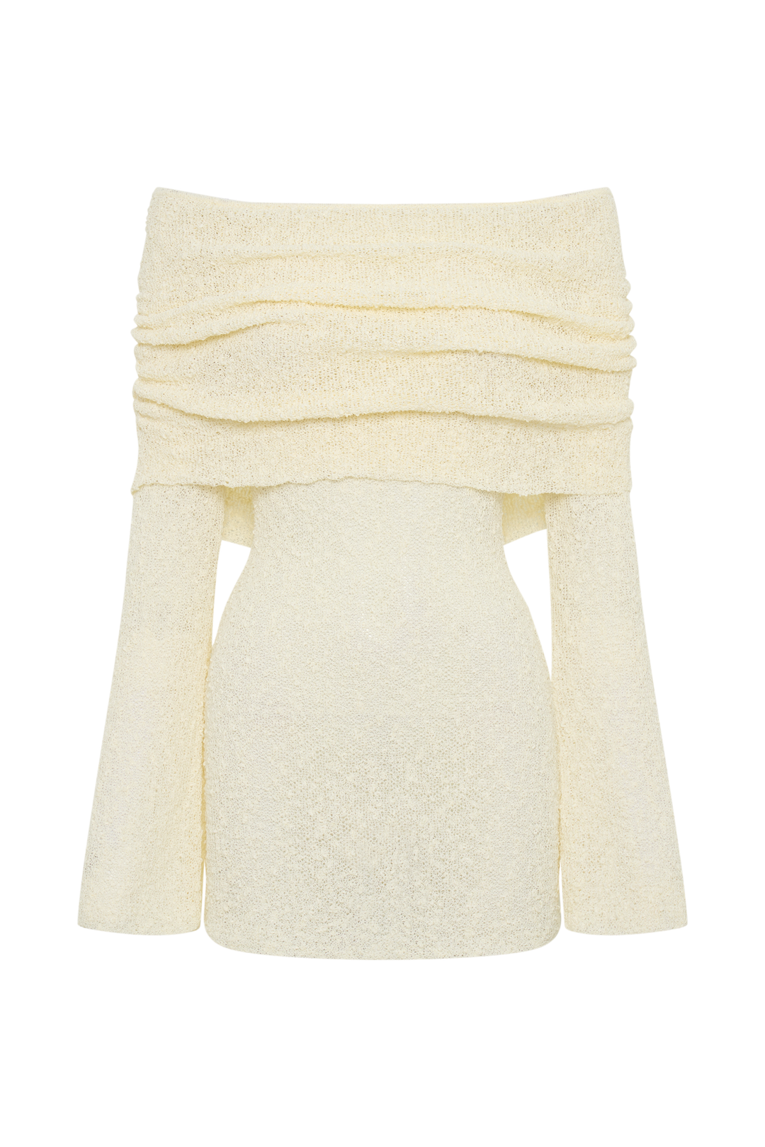 Valantomode | Stylish Off-Shoulder Knit Mini Dress for Summer Days
