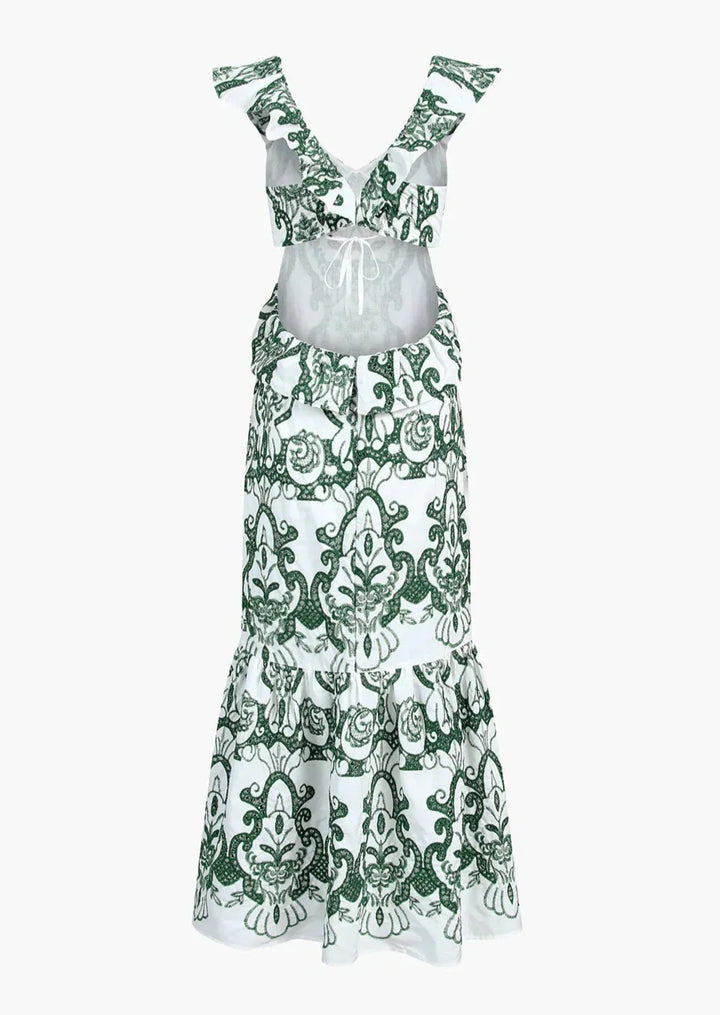 Valantomode | Chic Open Back Maxi Dress for Effortless Elegance
