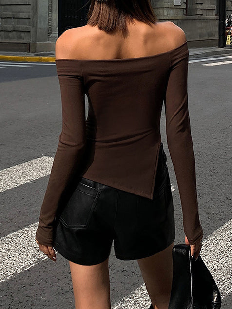 Valantomode | Chic Asymmetrical Off-Shoulder Top for Effortless Style