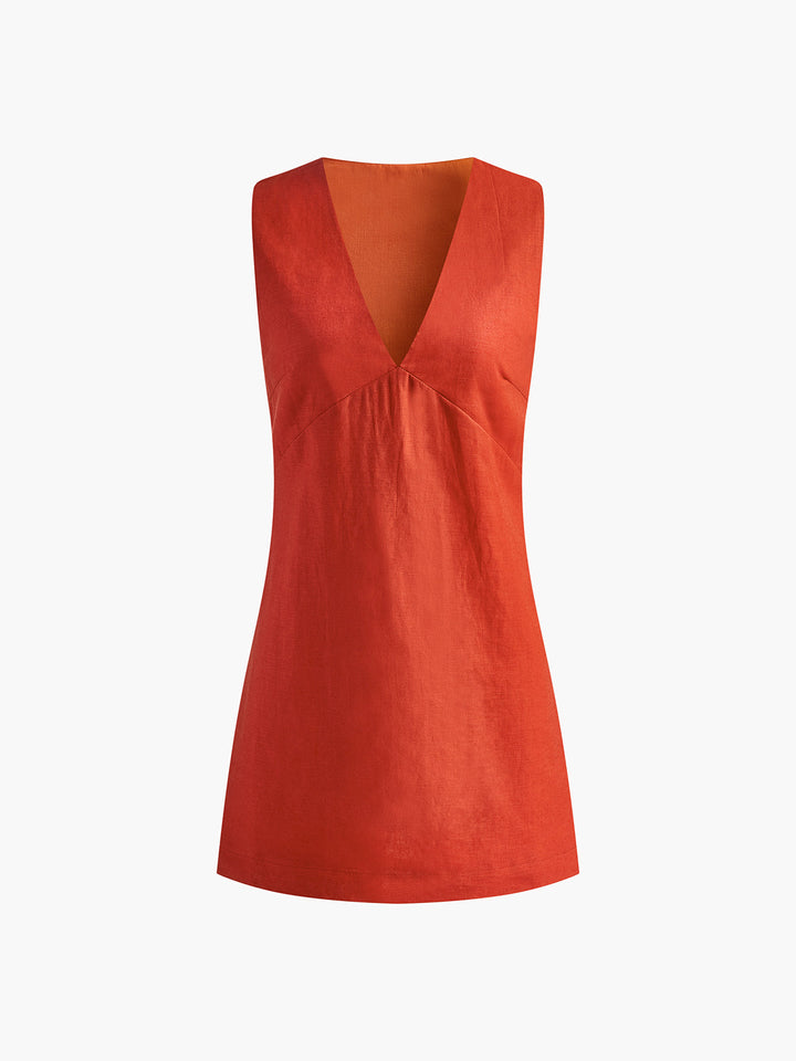 Valantomode | Elegant Deep V-Neck Keara Dress for Stunning Style