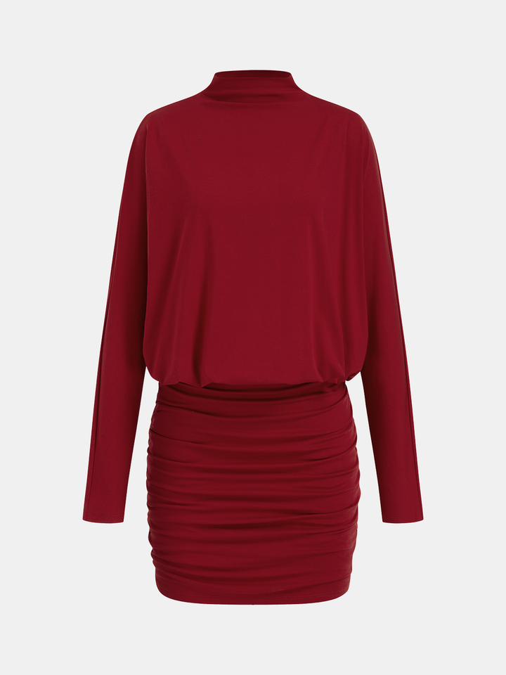 Valantomode | Chic Backless Ruched Mini Dress for Effortless Style