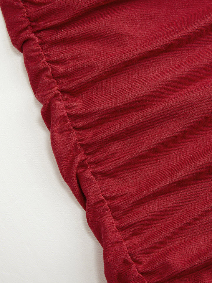 Valantomode | Chic Backless Ruched Mini Dress for Effortless Style