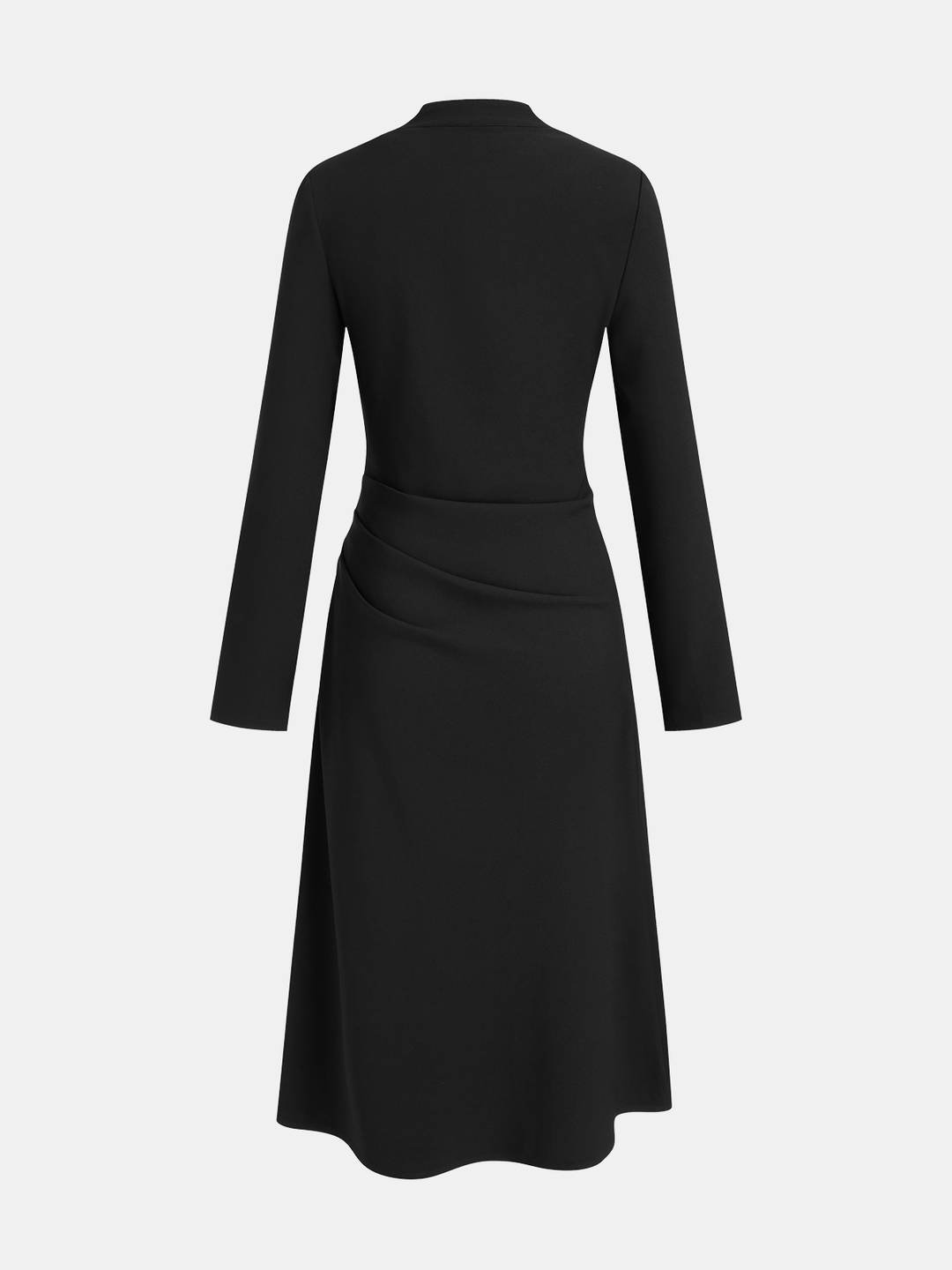 Valantomode | Chic V-Neck Ruched Waist Slit Dress for Effortless Style