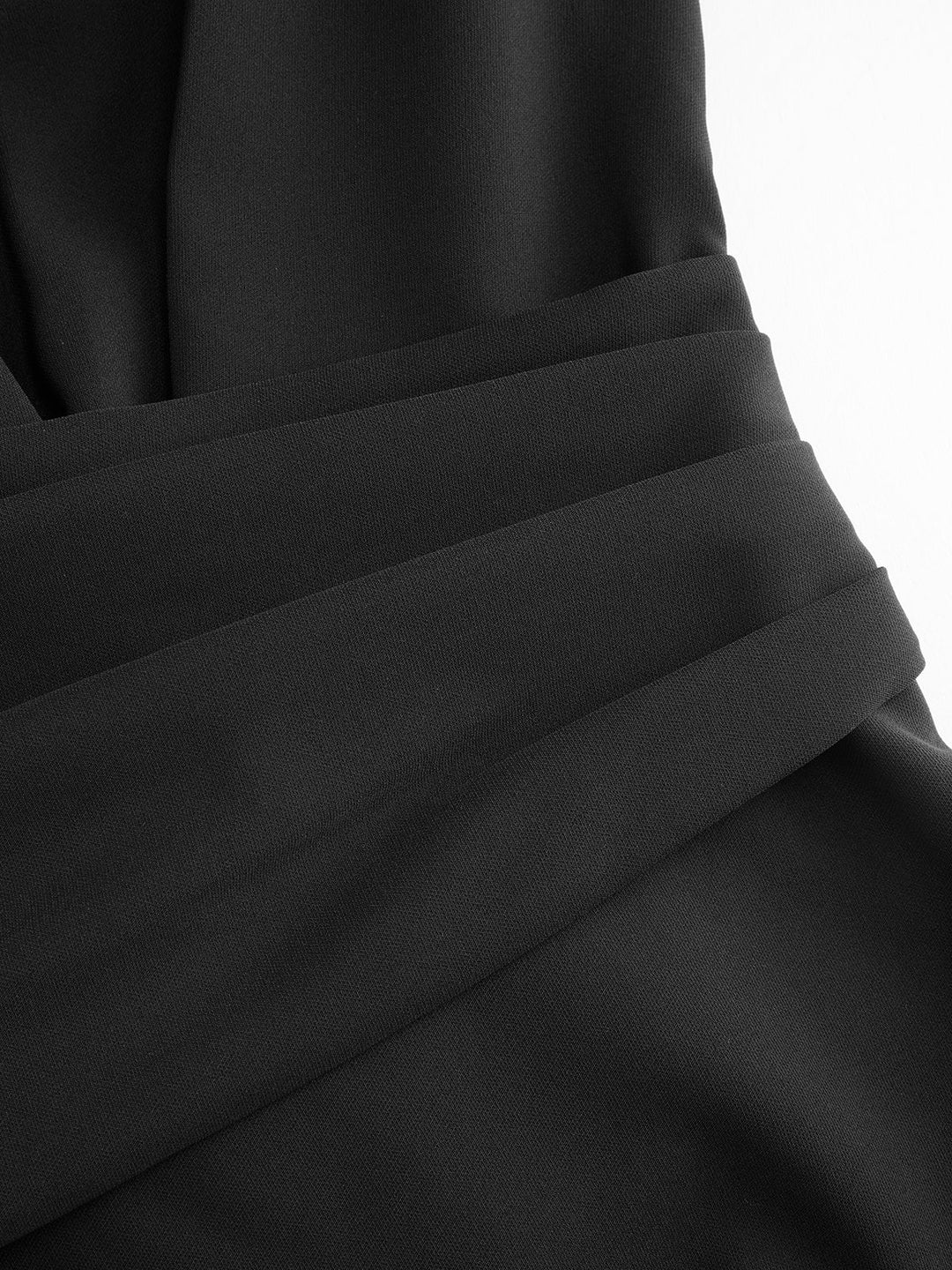 Valantomode | Chic V-Neck Ruched Waist Slit Dress for Effortless Style